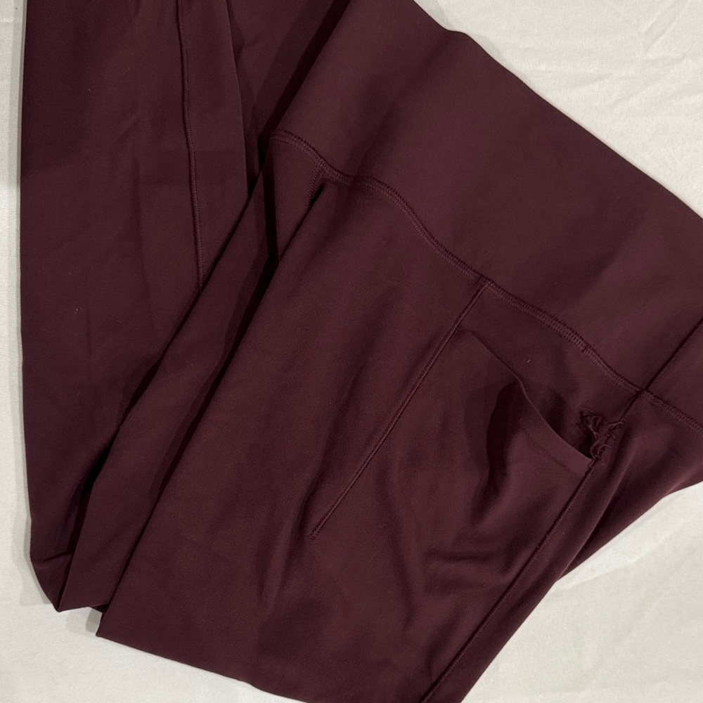 Athleta Burgundy Leggings Medium - Picture 2 of 4